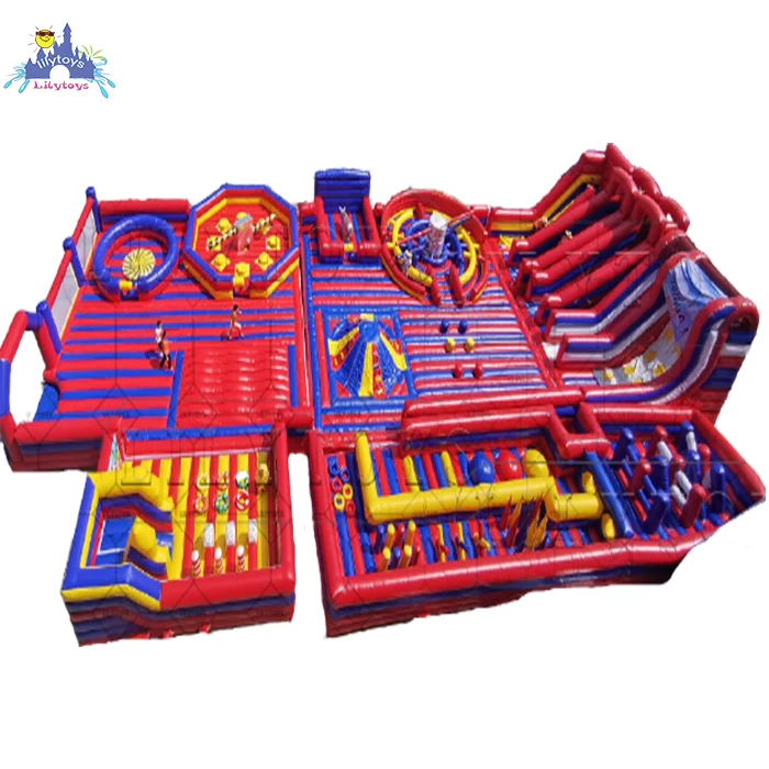 Lilytoys популярный надувной гигантский препятствия игровая площадка для детей замок-батут