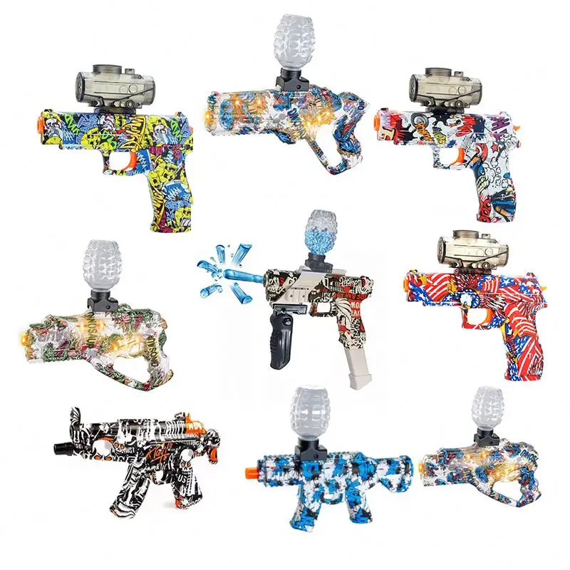 water gel ball  Agreat Splatrball Toy Automatic Full Graffiti Electric Toy Gun Gel Bullet Water Gel M4a16 Splatter Ball Gun