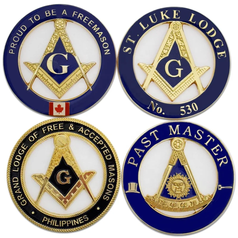 Wholesale factory no minimum requirement Epoxy Risen Metal Customized masonic custom car emblem