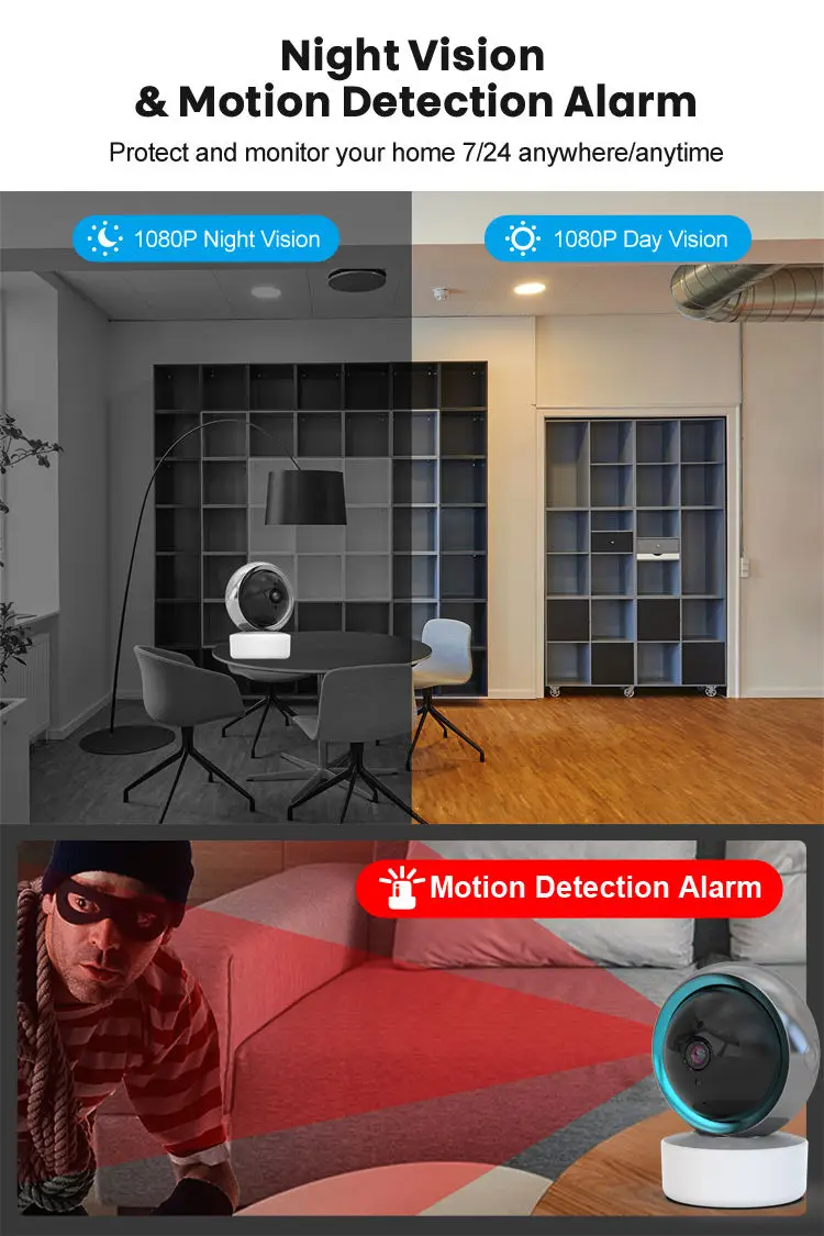 Wi-Fi смарт-камера 1080P ночное видение двухсторонняя беспроводная сеть домашняя камера безопасности детский монитор