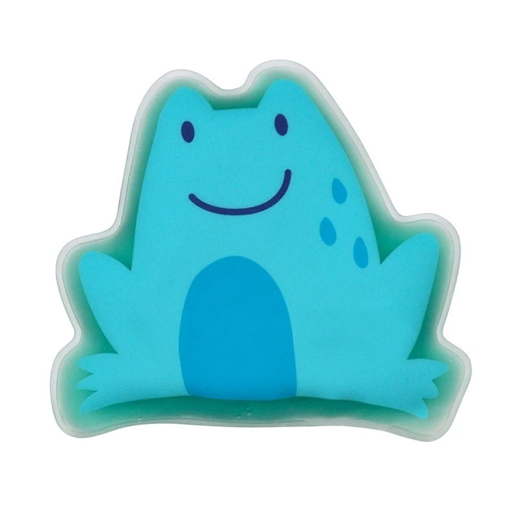 2024 Wholesale Cheap Portable Reusable cartoon Slim Freezer Ice Cooler Brick cute frog shape ice brick