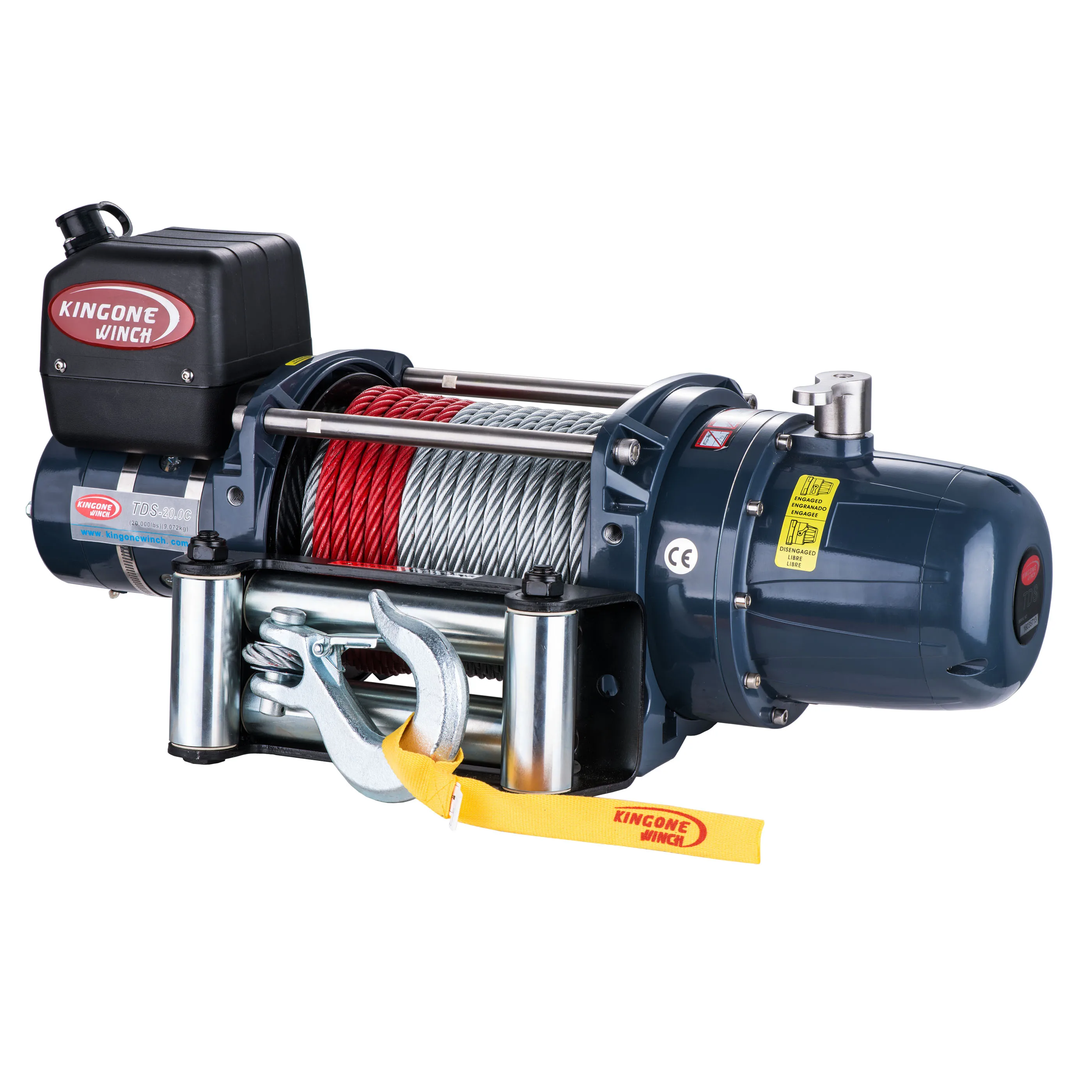 KINGONE factory made TDS-20.0C heavy duty 4wd electric towing winch for off road and auto truck pulling