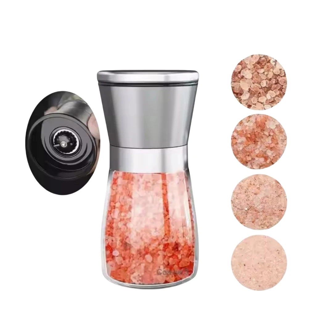 150ml Stainless Steel Pepper Mill Grinder Manual Salt Kitchen Accessories Pepper Grinder Bottle for Pepper Grinder Mill