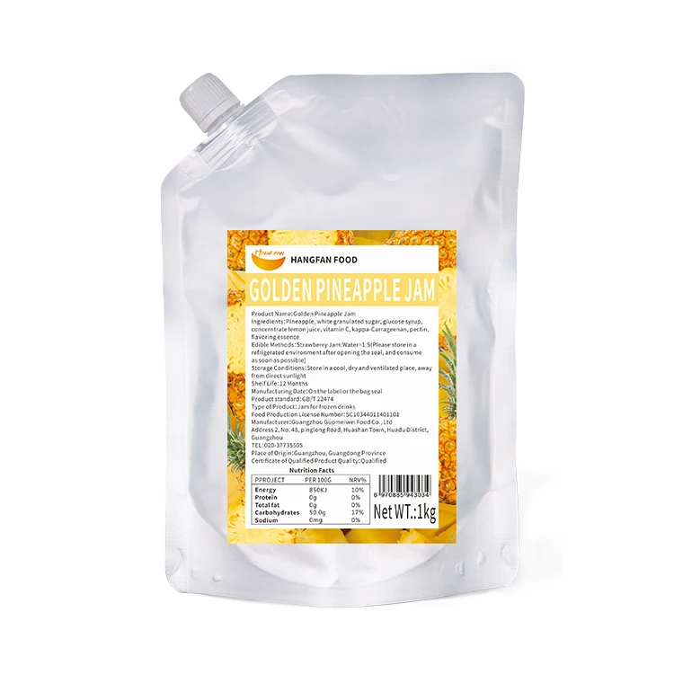 
High Quality Pineapple Jam Fresh Pineapples Raw Material for Bubble Tea 
