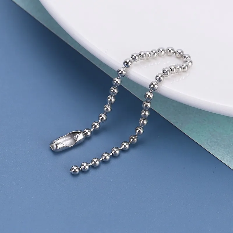 Wholesale Factory Price 1.5MM/2MM/2.4MM Bead Chain Round Bead Chain Tag Bead Chain Hanging Tag Toy Doll Chain Accessories