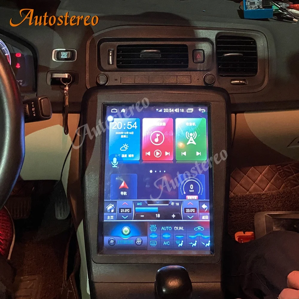 Автомобильный мультимедийный плеер для Volvo S60 V60 2011-2018 Android 11 0 128G Тесла стиль GPS навигация автомобильное радио лента записывающее