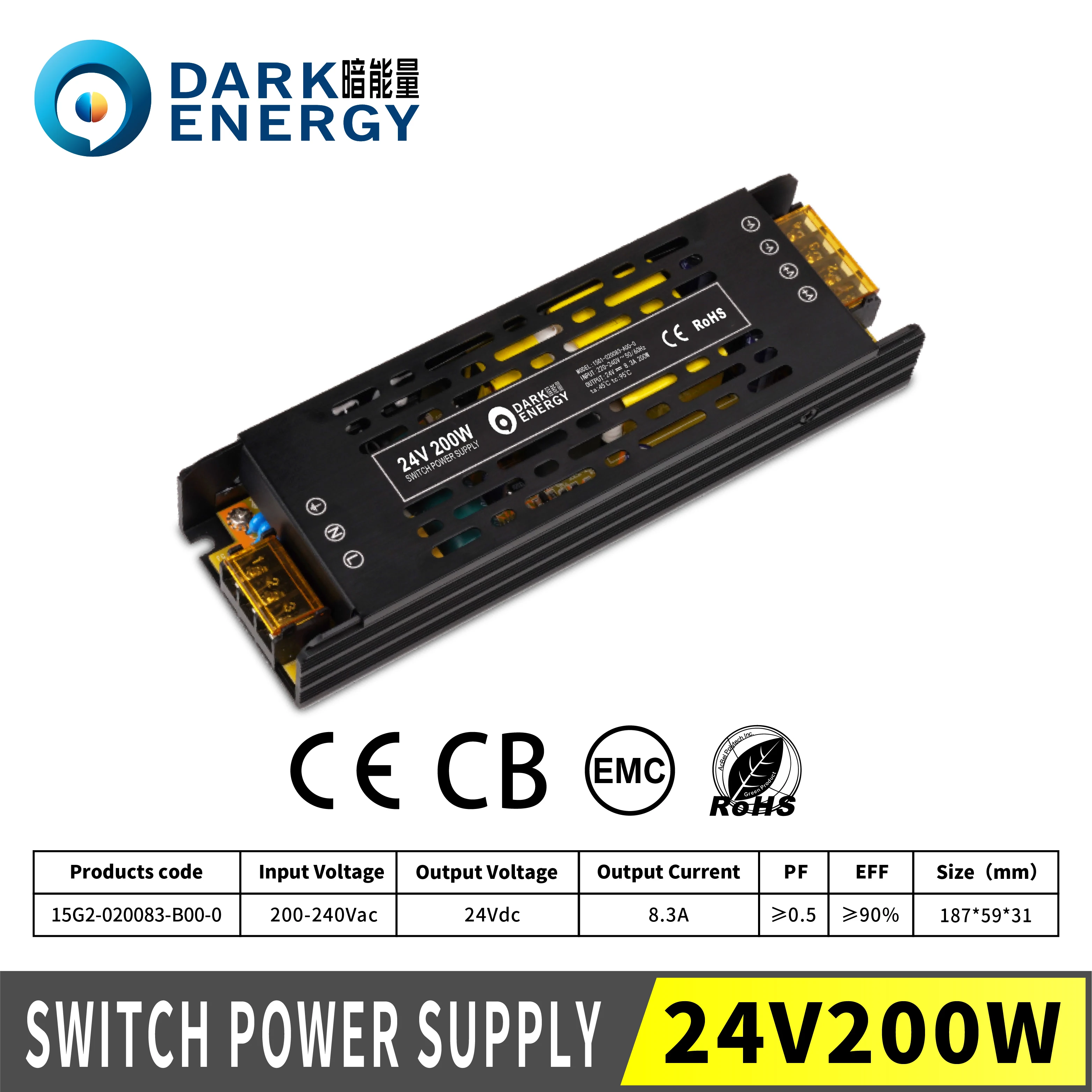 New 17mm Slim Model AC DC Led Driver 12V 24V 36V 48V 36W 60W 100W 200W 300W 400W Led Power Supply