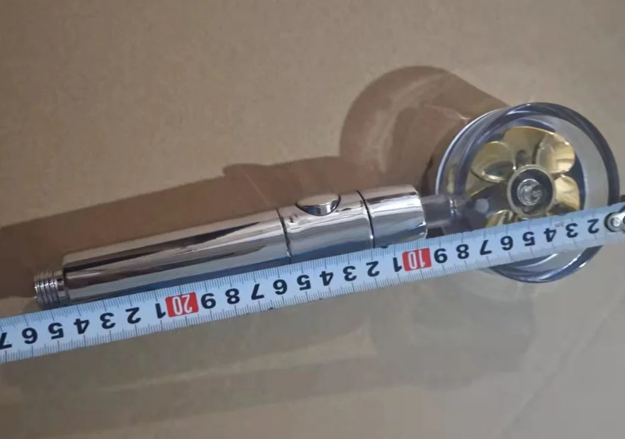 chrome-plated ABS handheld 360 degree rotating with propeller and detachable bathtub fan turbo shower head