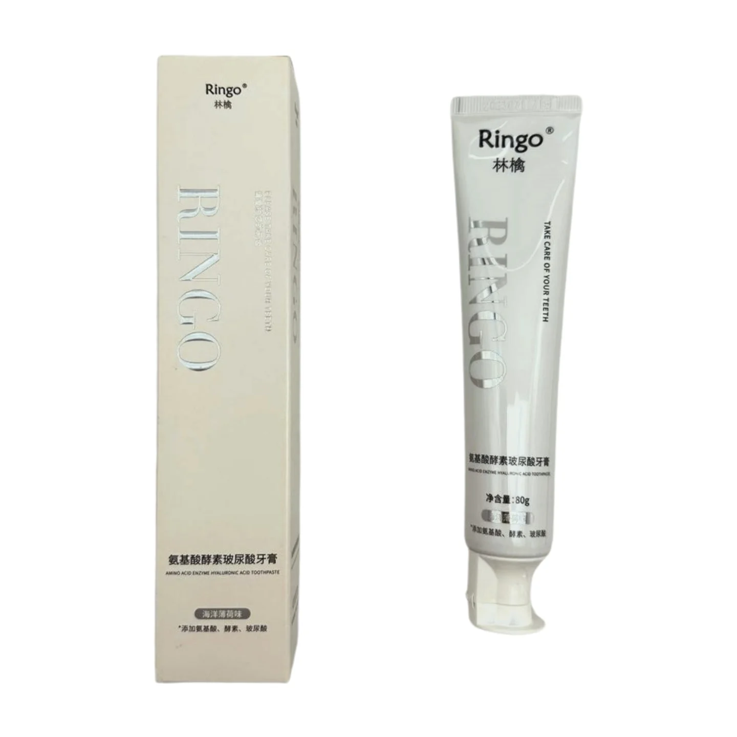 80g Amino acid enzyme hyaluronic acid toothpaste Healthy teeth and gums dental cream