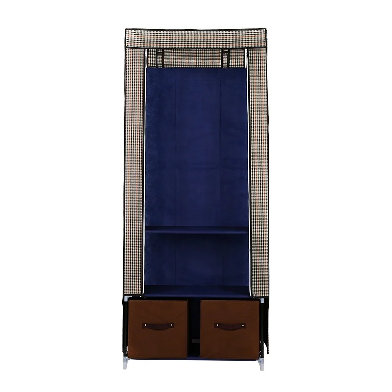 2022Popular folding DIY metal rack portable wardrobe    fabric wardrobe