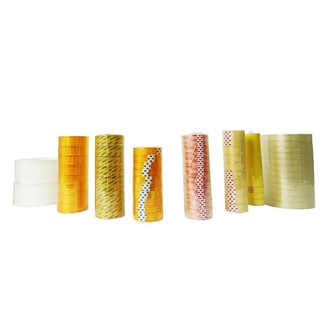 Bolex custom logo transparent/yellow  Bopp \35mic*15m*15mm Acrylic waterproof   Stationery Tape Carton Box Masking No Printing