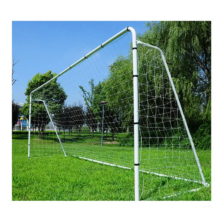 SPT 18ft x 6.5ft High Quality Professional Durable Weatherproof Steel Frame Portable Post Net Foldable Football Goals