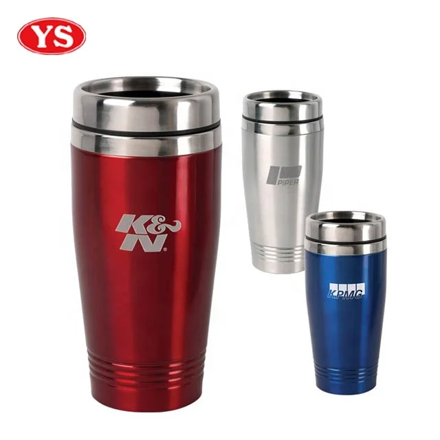 16oz food grade double wall stainless steel auto coffee mug