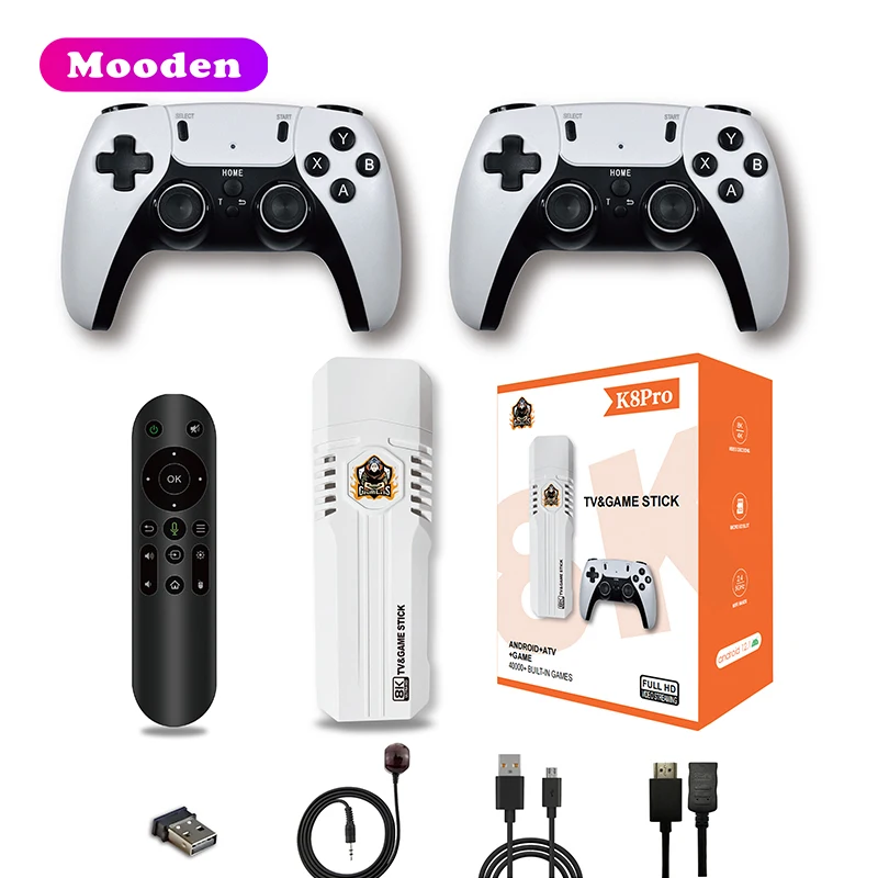 J K8 Pro Game Stick 64GB 40000 Games Support TV System 4K HD Output Classic Retro Gaming Console Portable  Video Game Consoles