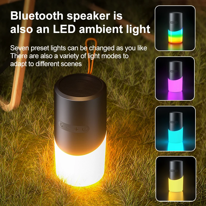 mini karaoke speaker loudspeaker box dj party speaker with microphone karaoke with camping lantern