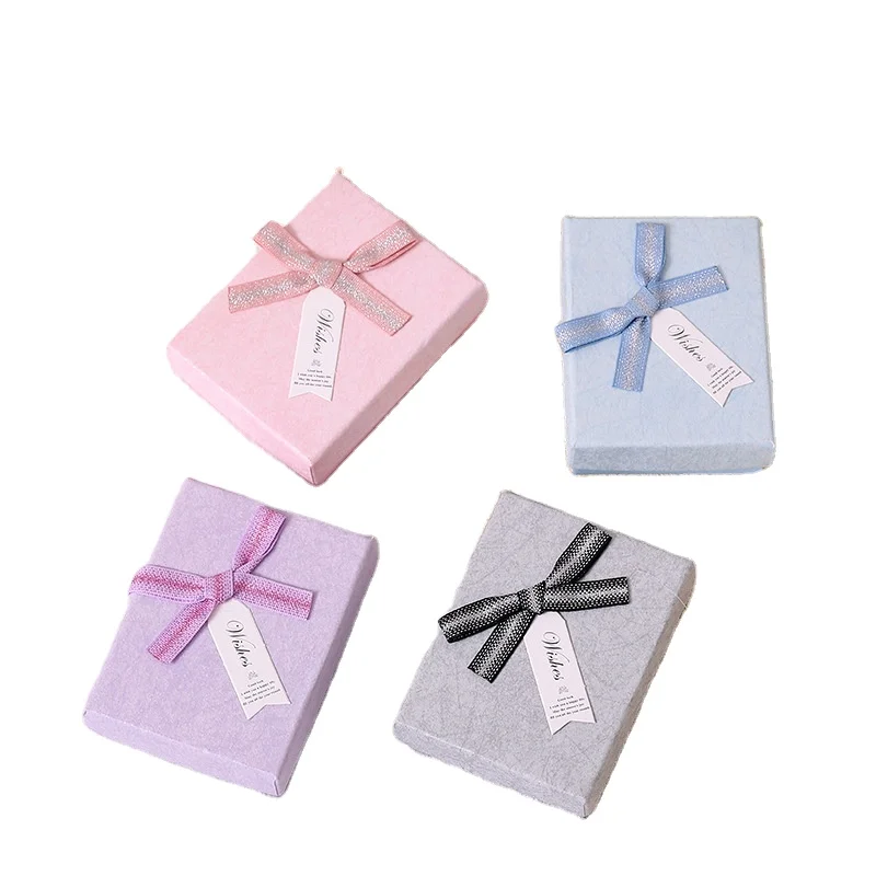 Custom Size And Design Surprise Two-pieces Lid and Base Bow Tie Cardboard Birthday Gift Paper Packaging Box