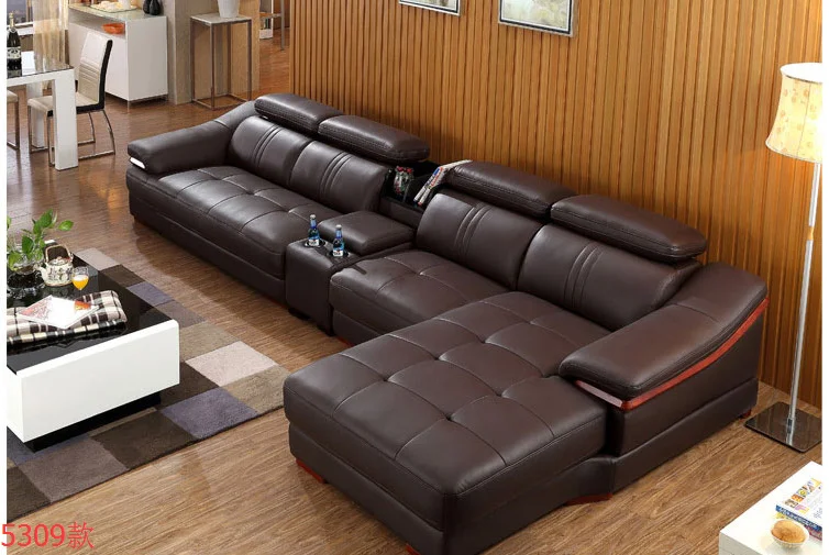 2022 Latest Design Italian White Leather Sofas Luxury Furniture Chaise Lounge Modern Living Room Leather Sofa Set