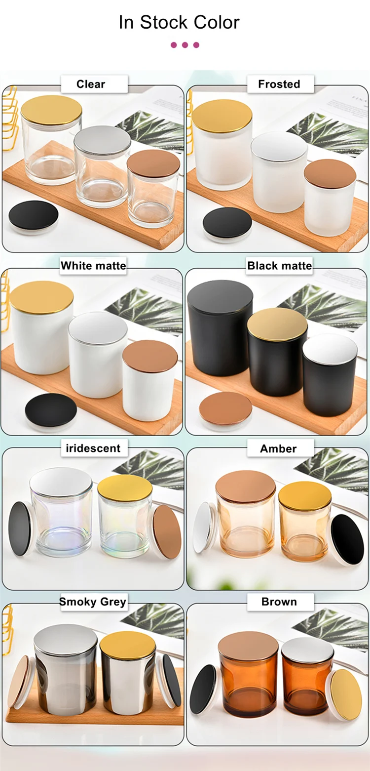 China Wholesale Empty Frosted Glass Candle Jar with Metal Lid Industry Choice for Candle Holders Lanterns & Jars