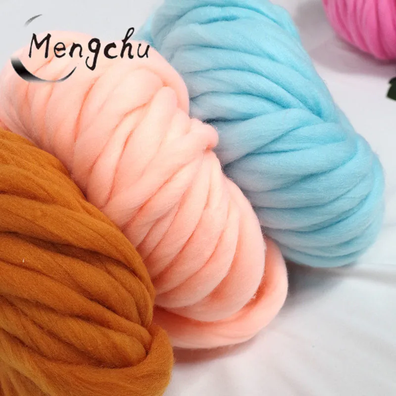 Cheap Thick  100% Merino Wool Bulky Yarn Super Chunky Giant Yarn for Arm Knitting