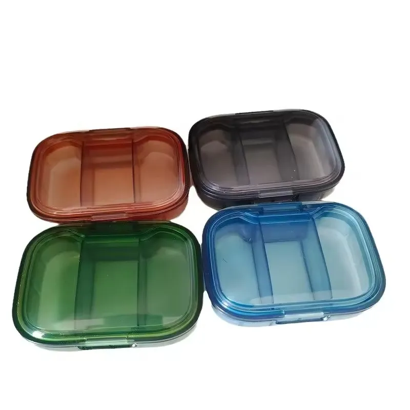 BPA Free New 3 Compartment Travel Pill Box Organizer 7 Day & 4 Times Weekly Pill Storage Case For Travel and Out Door