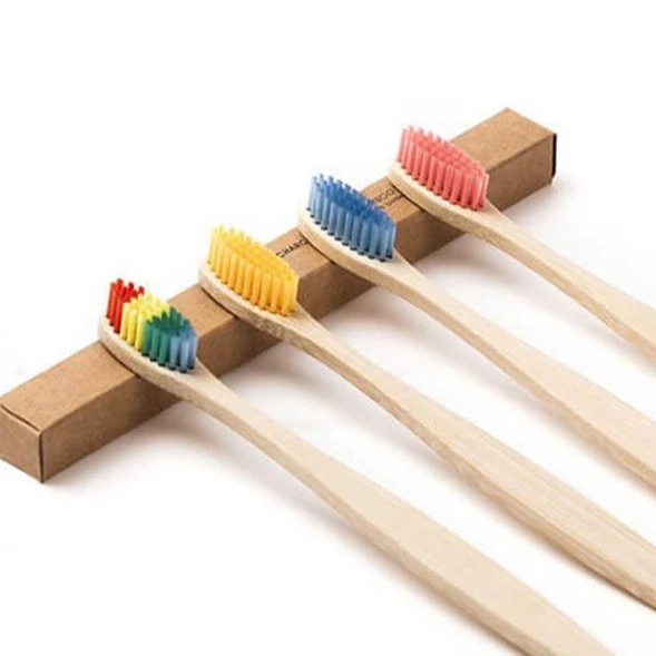 Wholesale eco friendly biodegradable bamboo toothbrush OEM manufacture teeth whitening tooth brush