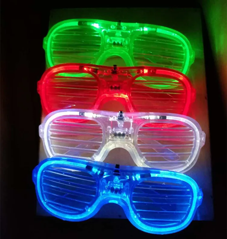 Promotion Colorful Led Light Up Glasses Shutter Shades Neon Glowing LED Glasses For Halloween Birthday Party