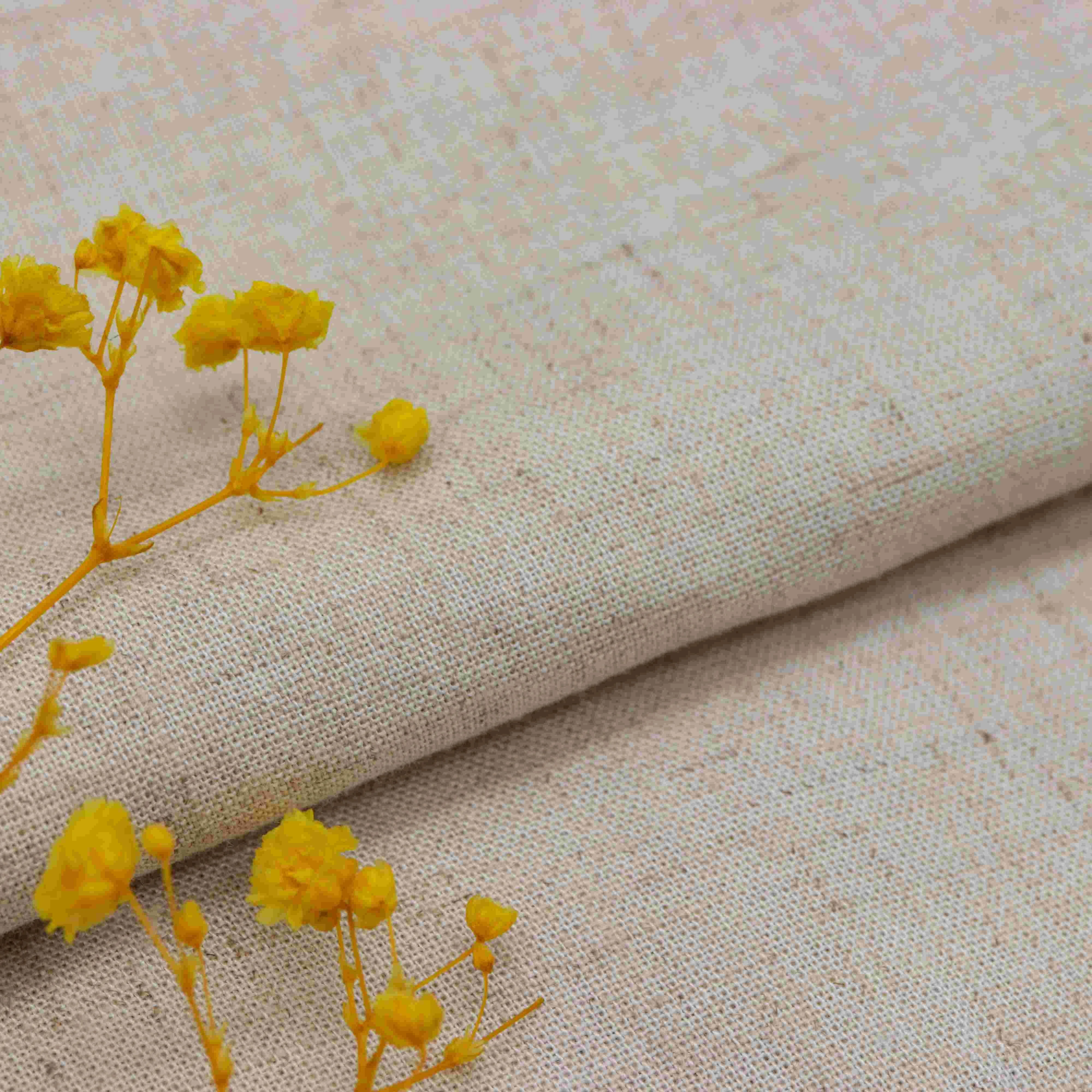Factory hot sale home textile 20s organic eco-friendly blend viscose linen fabric for clothing