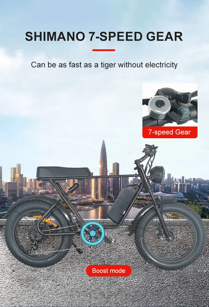 EU US UK Warehouse Fat Tire 1000W Bicycle Electric Off Road Electric Scooter Chinese Electric Bike for Sale