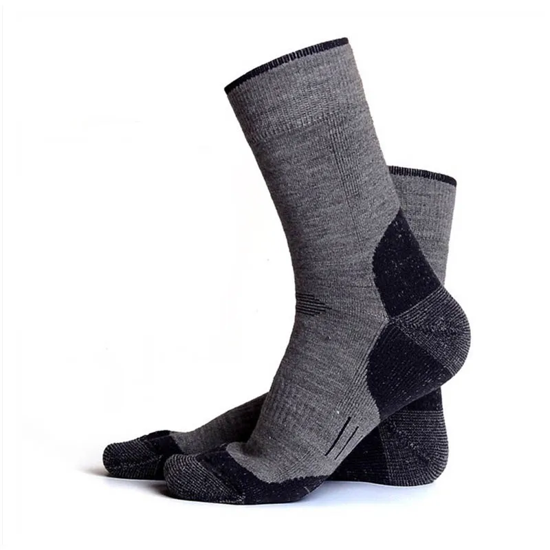 Уличные шерстяные носки из мериноса для пешего туризма верблюжьей армии Альпака 100% зимние мужские Нескользящие термоноски с подогревом