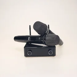 Portable 2 Channel Wireless Microphone For Singing