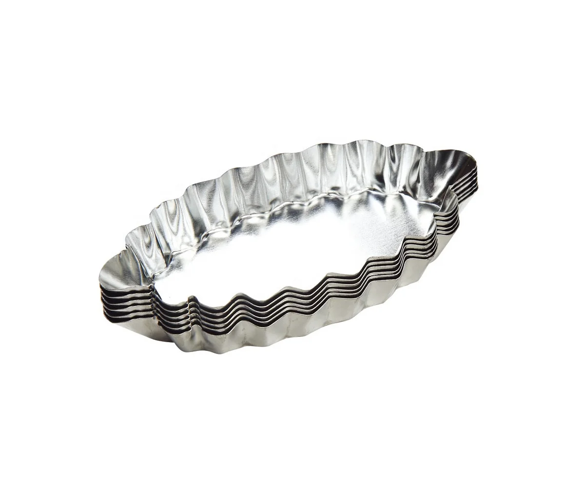 
430 Stainless Steel Baking Tools Sailing Boat Shape Reusable Metal Egg Tart Mold Baking Pastry 