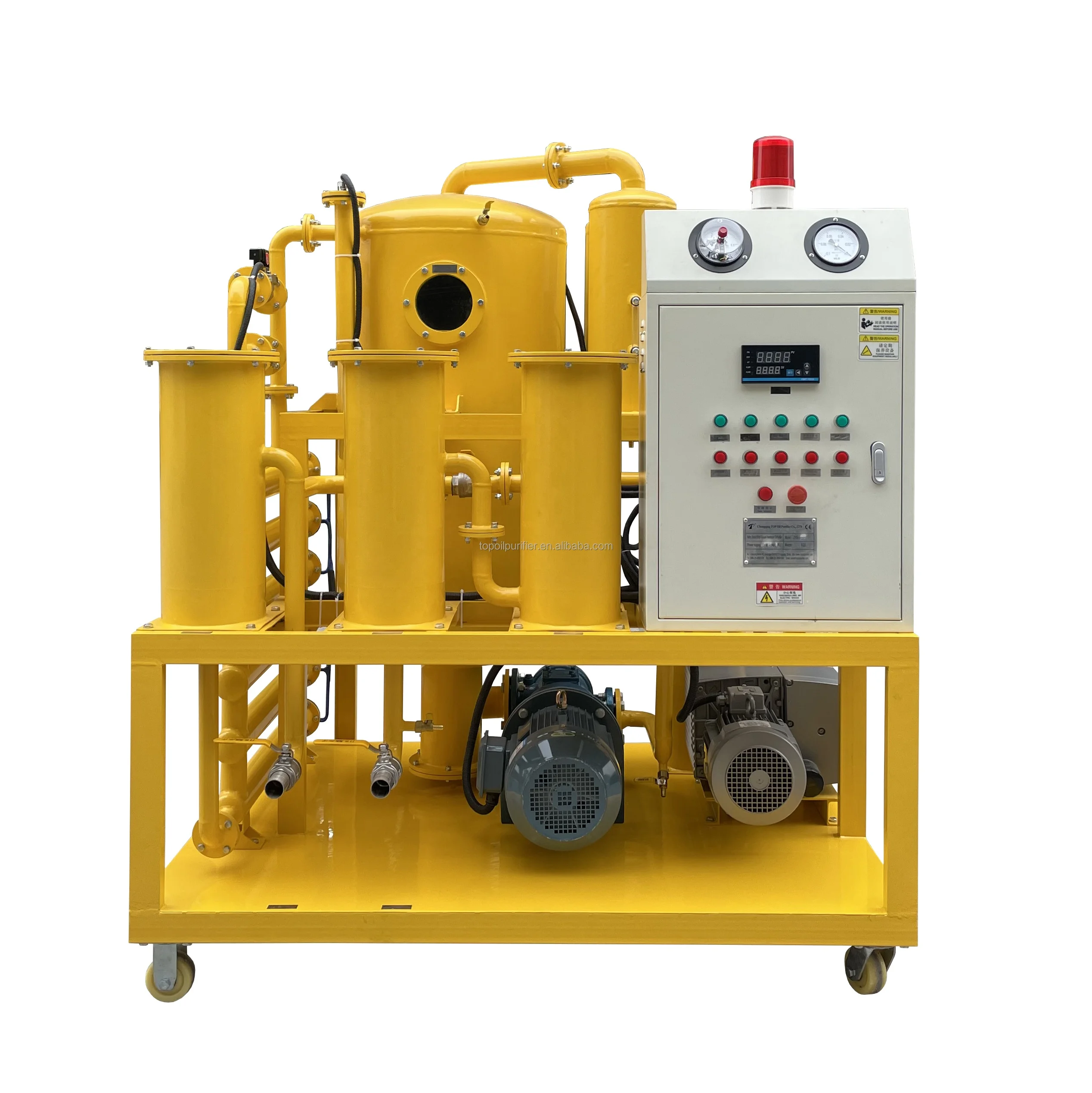 Weatherproof Enclosure PLC Automatic Online Transformer Oil Purification System