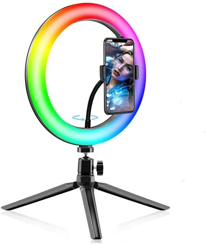 Factory Wholesale Led Ring Selfie Light 10 Inch Adjustable Height Led Ring Light With Tripod Stand