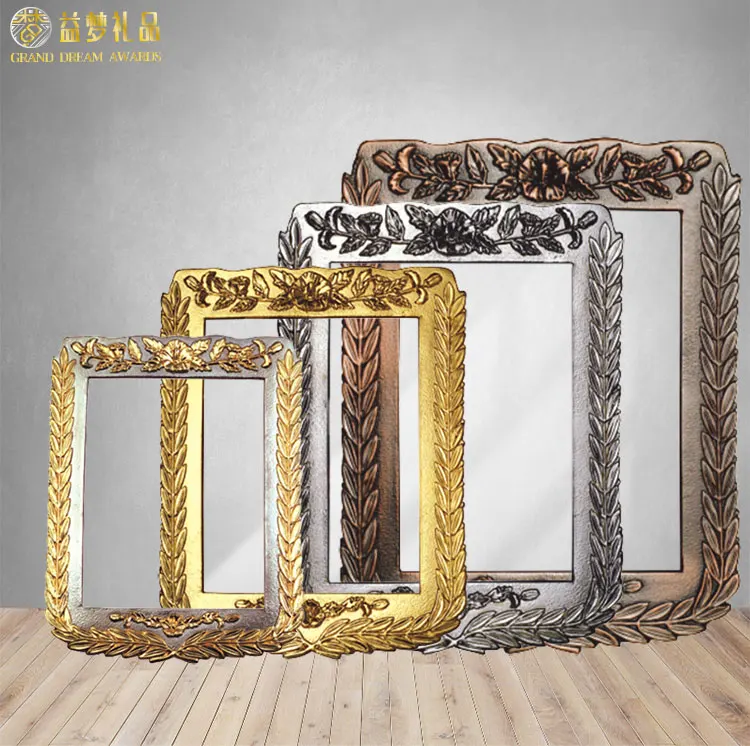 Совершенно новая стильная пластиковая рамка для деревянного налета, гальваническая рамка для деревянных табличек, круглая фоторамка