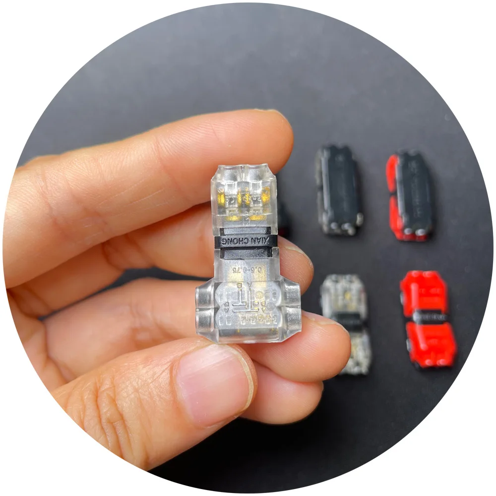 compact XC-JXD-T2 T1 non solder non stripped 18-22AWG 0.3-0.75MM quickly wire connector qijie for led light