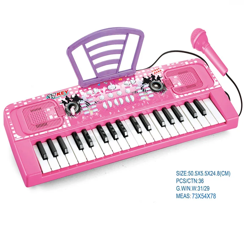 Children educational toy multifunctional electronic keyboard toy piano with microphone