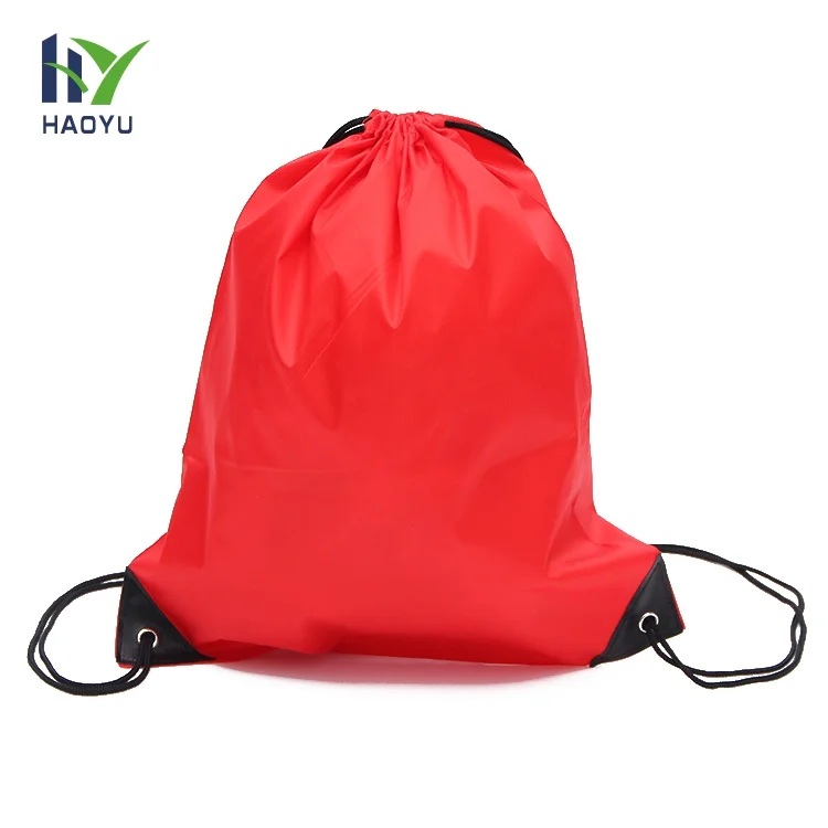 Personalized design custom logo silk screen printing drawstring pouch polyester waterproof drawstring shoe bag