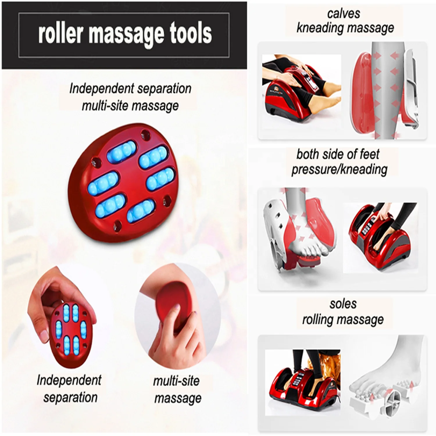 Goods in Philippines Hot Full Foot Calf and Leg Massage Electric Portable Heated Beautician Shiatsu Air Compression Function