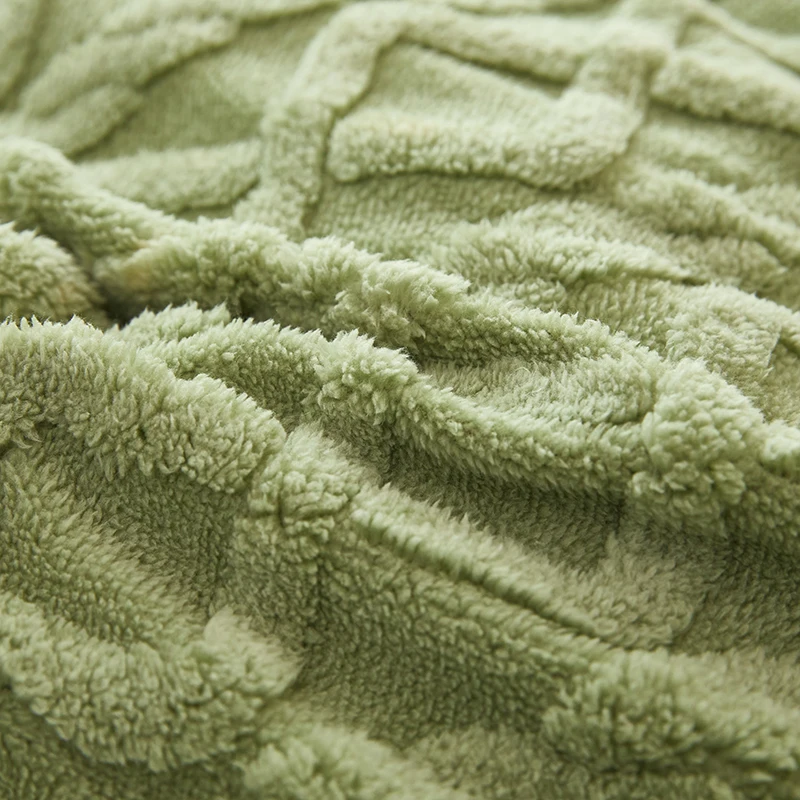 3D Arabesque Double-Sided Hypoallergenic Heavy Sherpa Comforter Home Winter Warm Soft Fleece Queen Size Bed Quilt