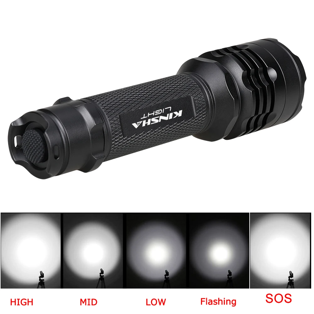 
wholesale portable tactical police led military defense gun waterproof led flashlight torch 