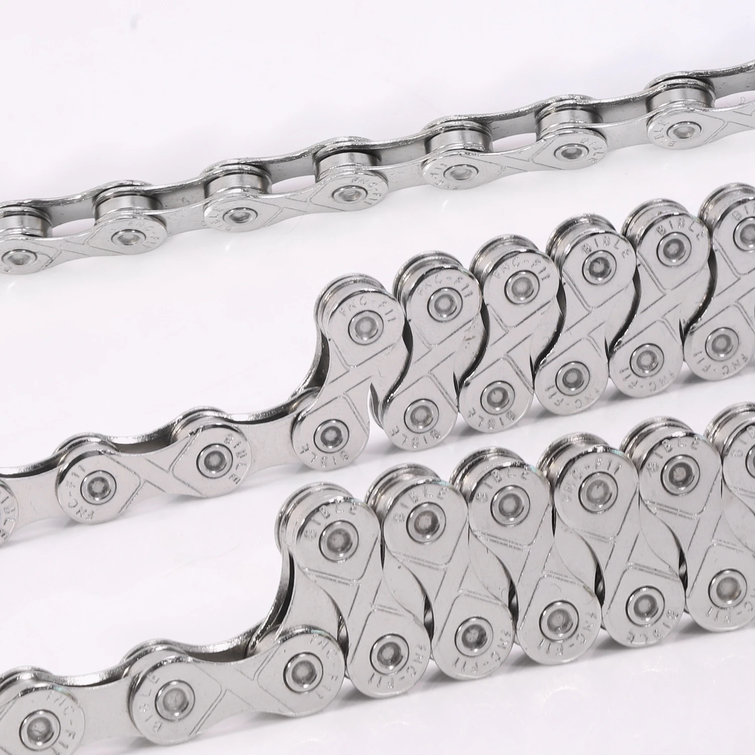 Высокое качество FNC 11 скоростная Серебристая устойчивая к ржавчине нержавеющая сталь неполый дорожный горный велосипед цепь