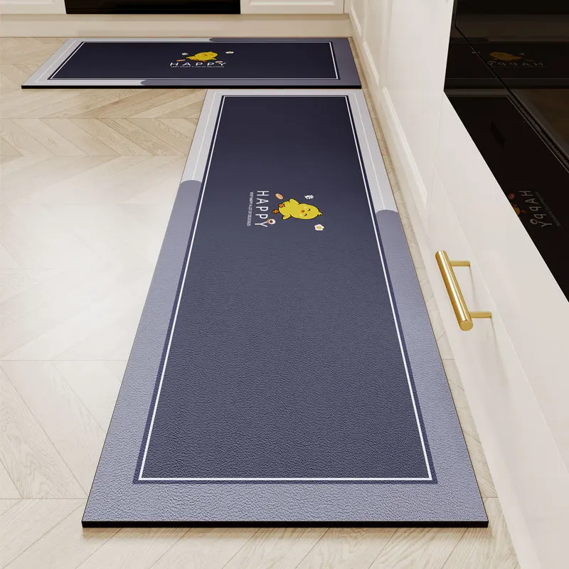 Quick Drying 2 piece diatomaceous earth non slip absorbent Long Carpets washable floor rugs kitchen mats for anti skid