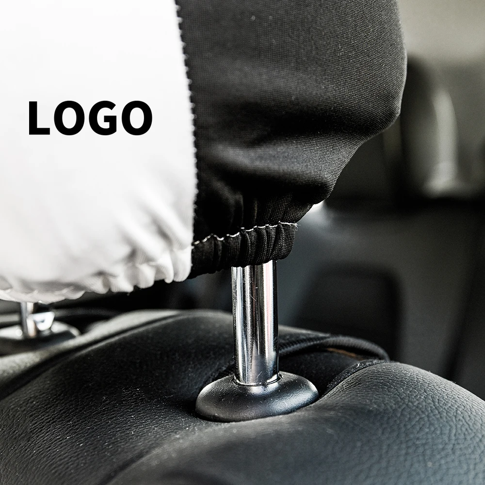 Custom Design Polyester Bus Diy Photo Print car seat headrest cover Sublimation Blank Car satin headrest cover