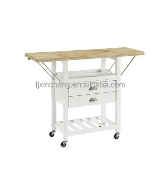 Foldable Home Storage Organizer  finishes kitchen trolley cart simple living  3-drawer drop leaf kitchen cart