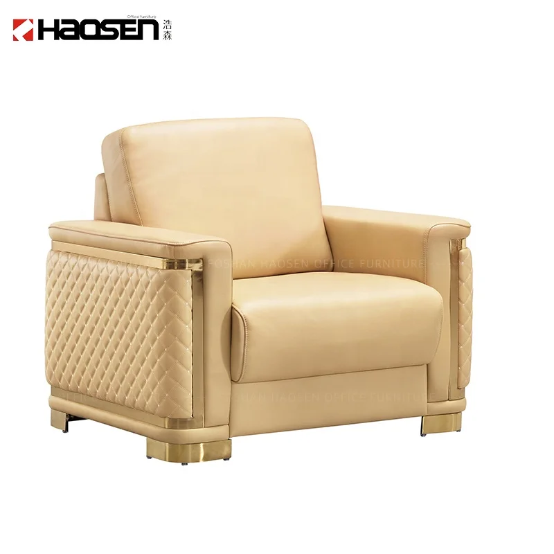 HAOSEN s039 european style Boss office and Living Room modern leather sofa furniture factory sectional sofa wholesale