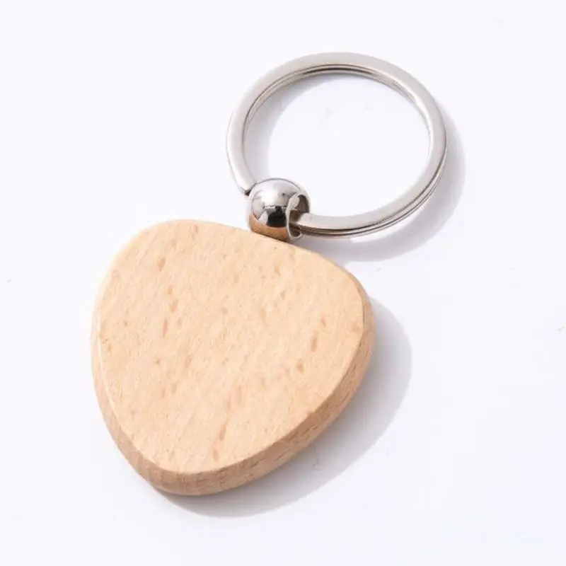 Custom Design Printed Popular Engraved Logo Wooden Keychain Laser Logo Wood Keychain Blank Wood Keychain Key Chains