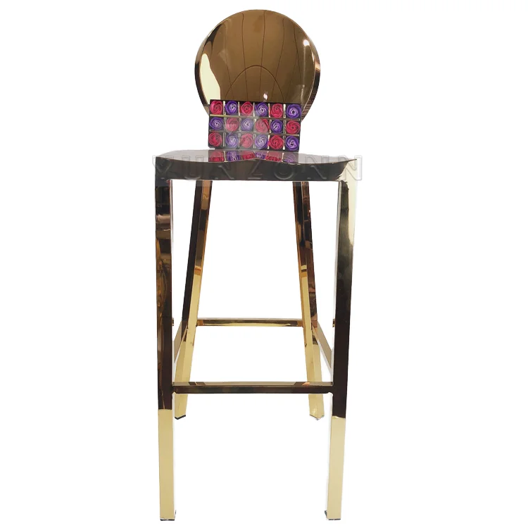 China High Quality Stainless Steel Bar Stool Vintage Industrial Design for Home Hotel Kitchen Dining Hall Use