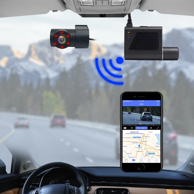 4G fleet camera Dual lens car camera with GPS DMS Cam ADAS WiFi CMSV6 CMSV7 Fleet management Android Car DVR Camera