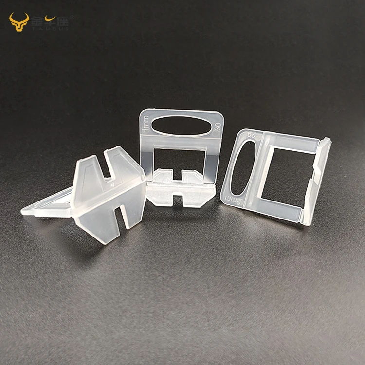 JNZ Manufacturer Supply 1mm 1.5mm 2mm 2.5mm 3mm Clips Tilling Leveler Spacers Plastic Tile Clips 100Pcs Tile Leveling Spacers