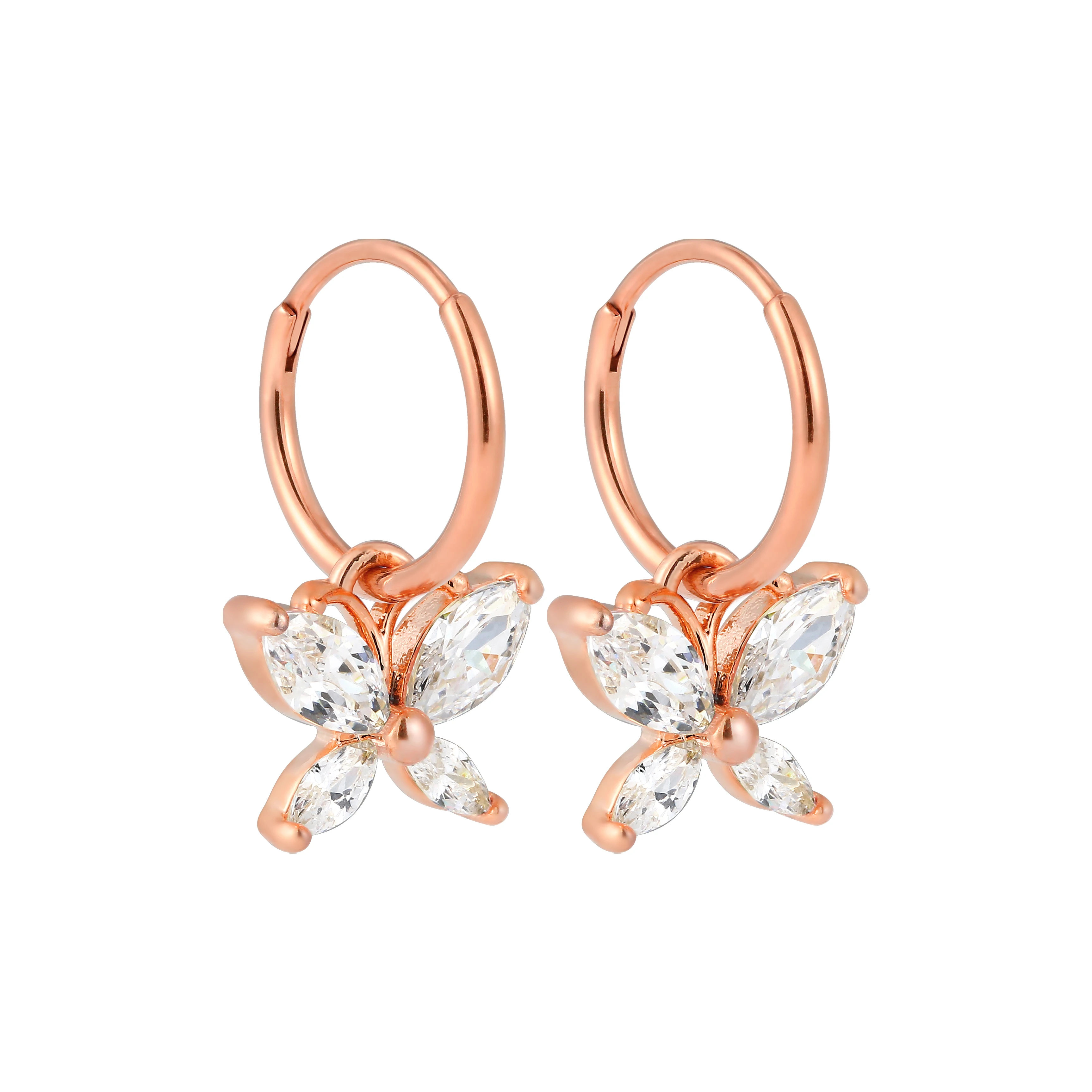 Custom stainless steel fancy dragonfly butterfly nose ring earring belly ring body piercing jewelry earrings